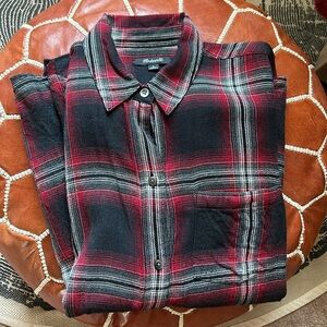 Madewell ♏ | Oversized Plaid Button Down Flannel